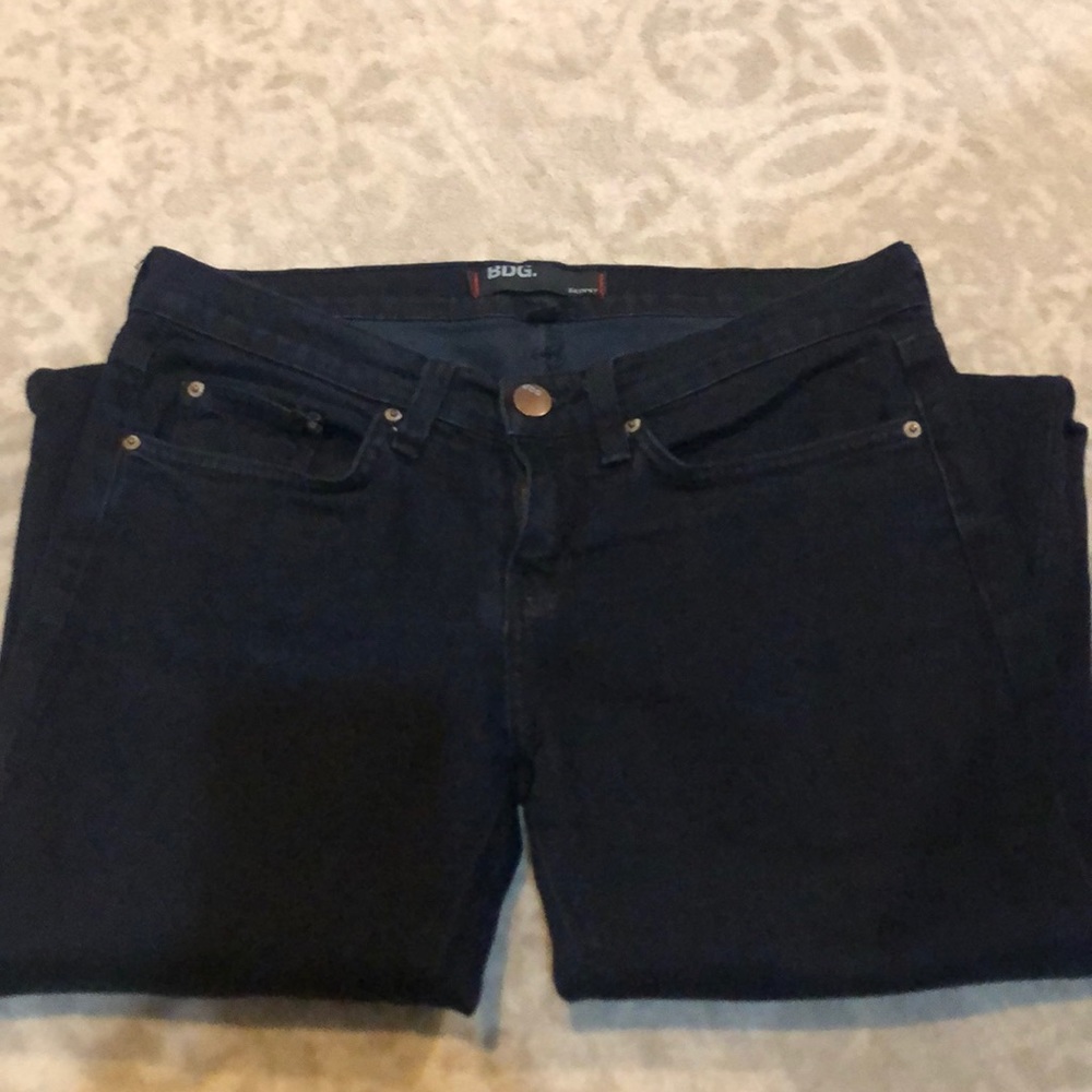 BDG skinny dark denim jeans.
